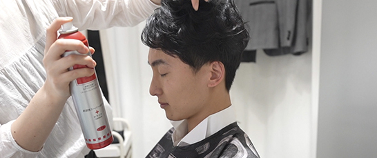 新郎様ヘアメイク