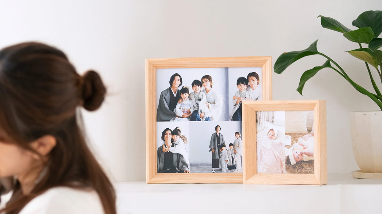 http://ウッドコレクトフレーム|子どもの成長記録や家族写真を飾れる木製フォトフレーム