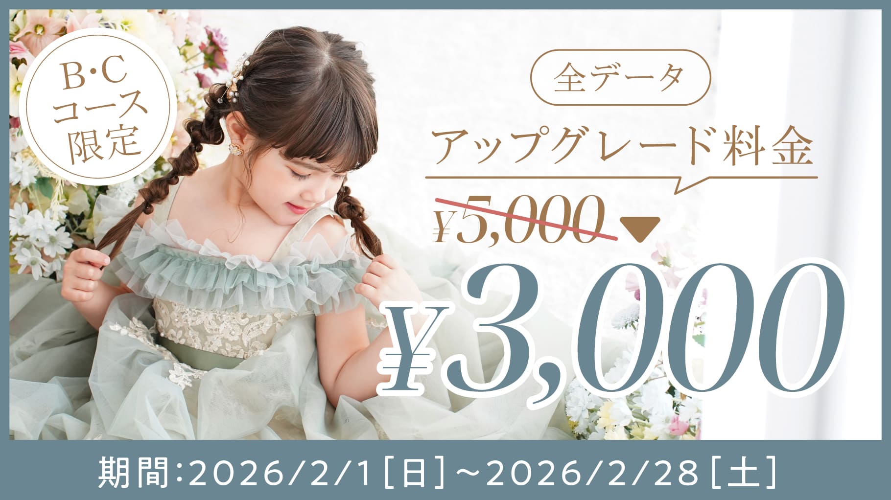 【B・Cコース限定】 全データへアップグレードがお得！