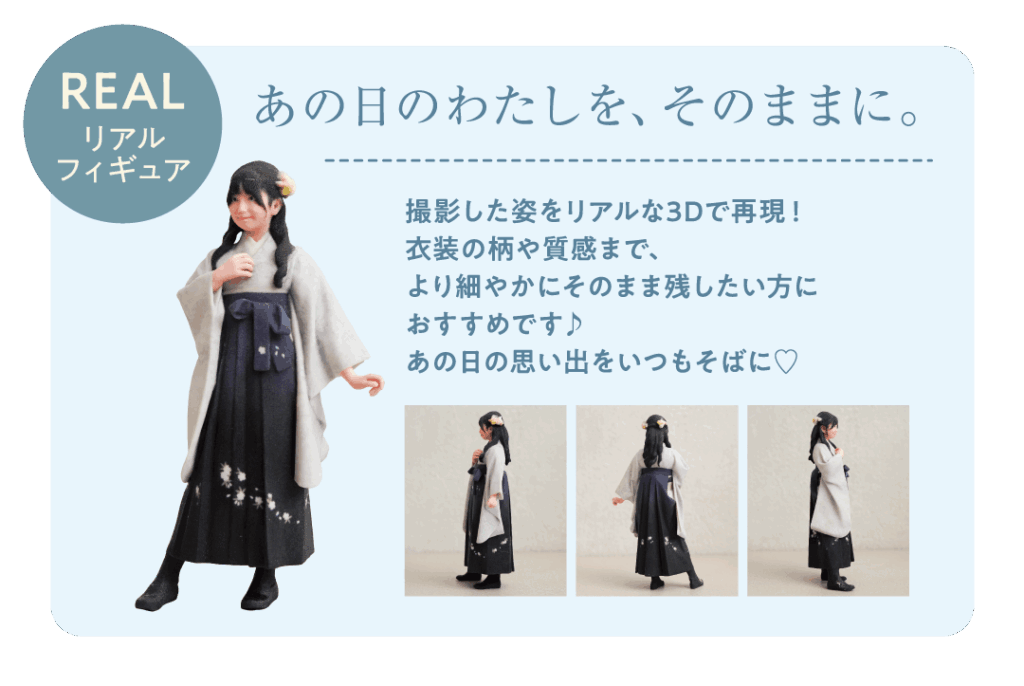 写真の姿をリアルに再現した「ARC me.」REALフィギュア
